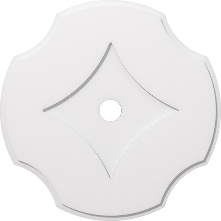 Percival Architectural Grade PVC Ceiling Medallion, 30"OD x 3"ID x 10 1/2"C x 1"P, One-Piece